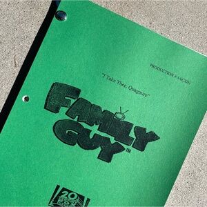 Family Guy Original 2005 I Take Thee, Quagmire Ep Production Used Table Script